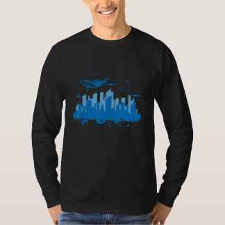 Skyline Underwater World med Blue Whale City T Shirt