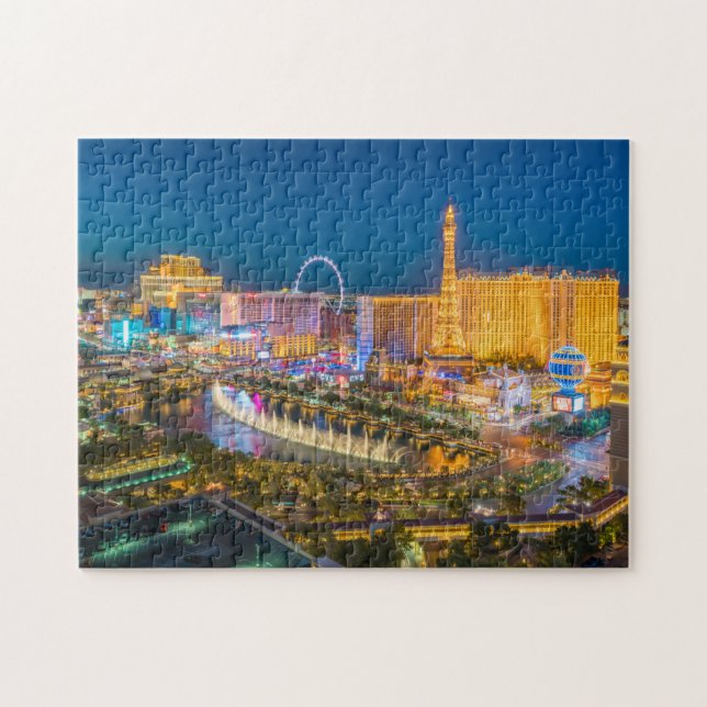 Skyline Vegas Vac Best View of Las Vegas Skyline C Pussel (Horisontell)