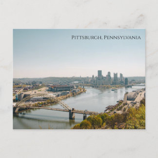 Skyline view of Pittsburgh Vykort