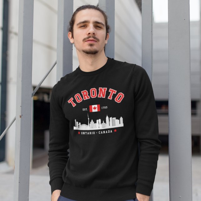 Skyline View of Toronto, Canada Lång Ärmad Tröja (Skapare uppladdad)