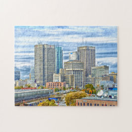 Skyline Winnipeg Kanada. Pussel