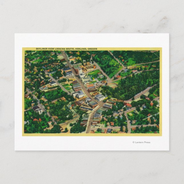 Skyliner View tittar syd över Ashland, ELLER Vykort (Framsida)