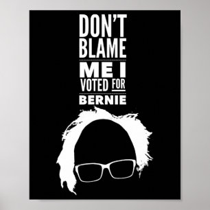 Skyll inte på mig, jag röstade på Bernie Sanders s Poster