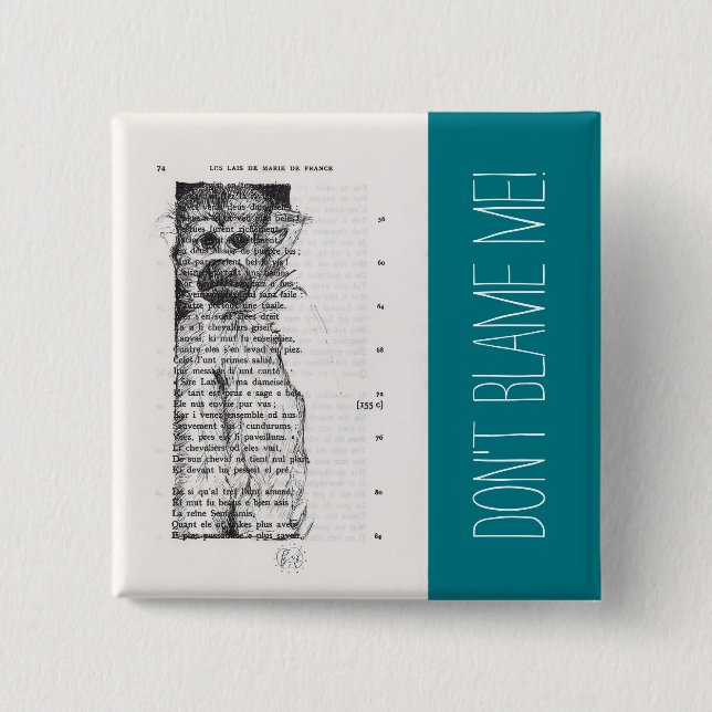 Skyll mig inte på knappen Monkey Year 2016 Knapp (Framsida)