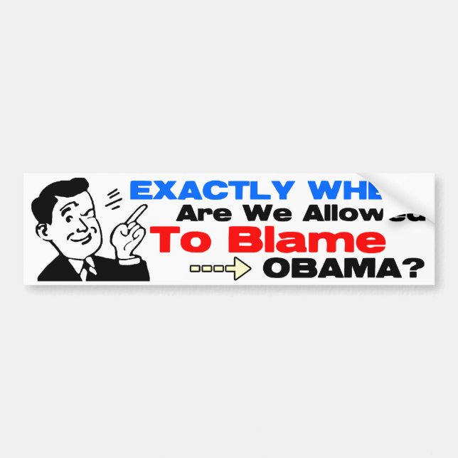 Skyll på Obama! Bildekal (Framsidan)