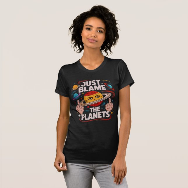 Skyll på planeterna t shirt (Hel framsida)