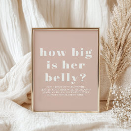 Skylt för babyfest med rosa sandstens typografi