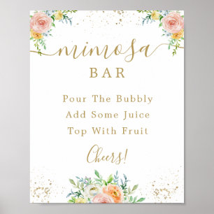Skylt för Blush Rosa Mimosa Bar