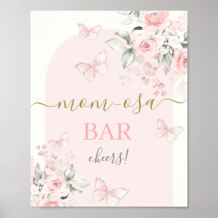 Skylt för Pink Butterfly Mimosa Bar