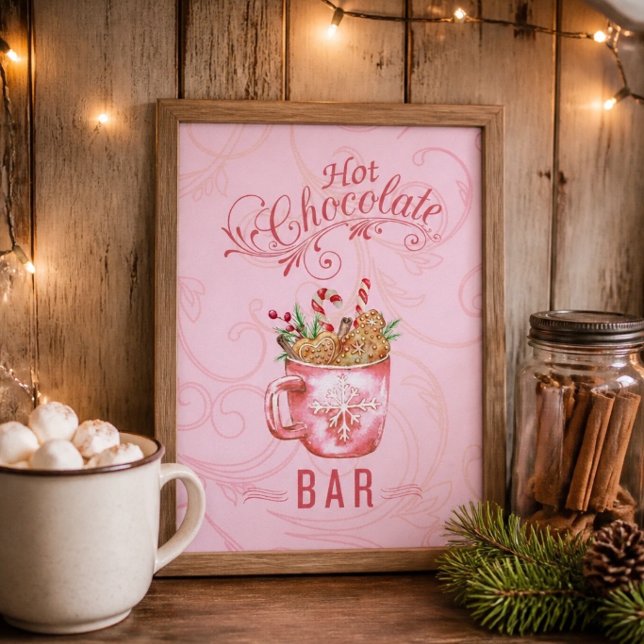 Skylt för Rosa jul varm choklad bar (Skapare uppladdad)