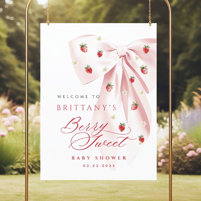 Skylt för rosabow-strawberry-babyshower (Skapare uppladdad)