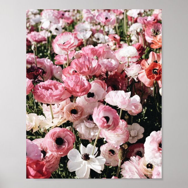 Skylt med rosa och vit blomma (Framsidan)