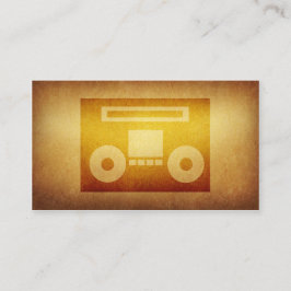 Skylt över brister arkivera deejayen tejpar visitkort