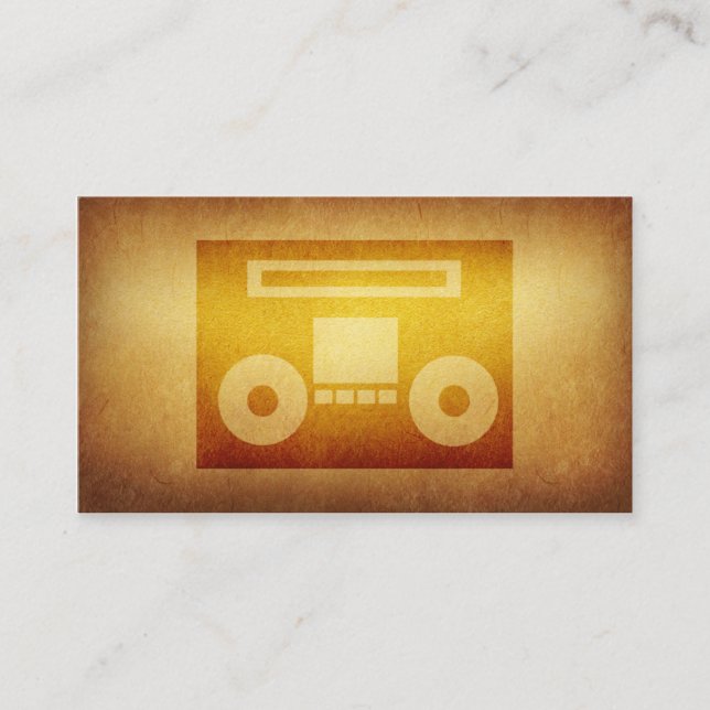 Skylt över brister arkivera deejayen tejpar visitkort (Framsida)