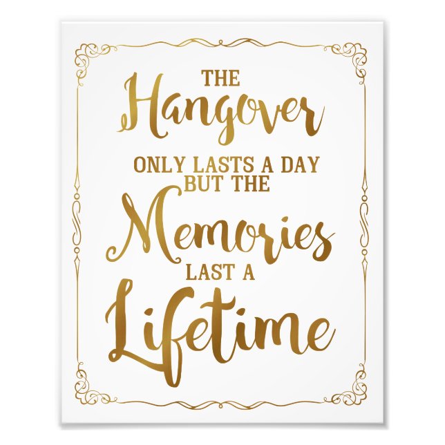 skylt över party, vintage, bröllop-tecken, guld (Framsidan)