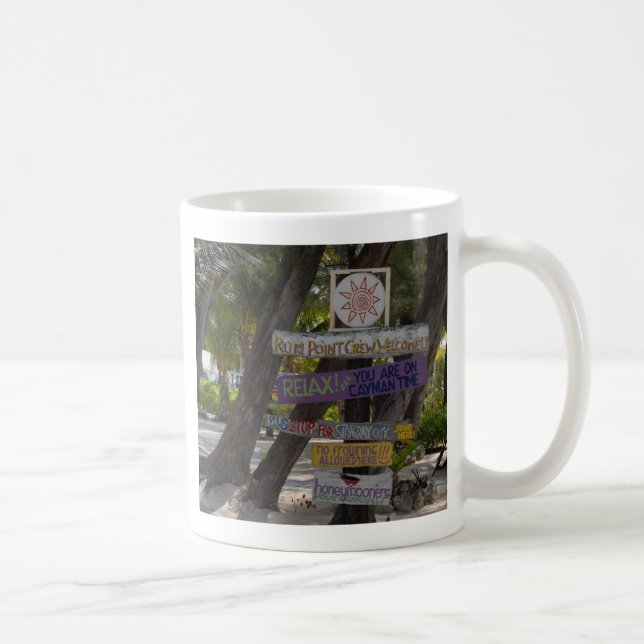 Skylt Rum Point Grand Cayman Kaffemugg (Höger)