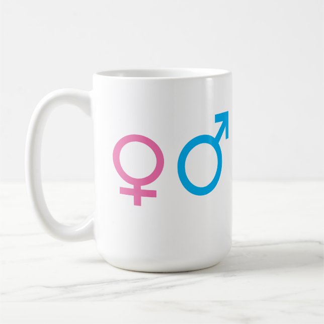Skyltar för män och kvinnor kaffemugg (Vänster)