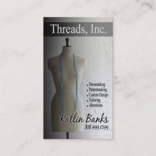 "Skyltdocka" sömmerska, Seamstress, skräddare, Visitkort
