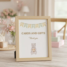 Skyltsats för träddjur baby shower