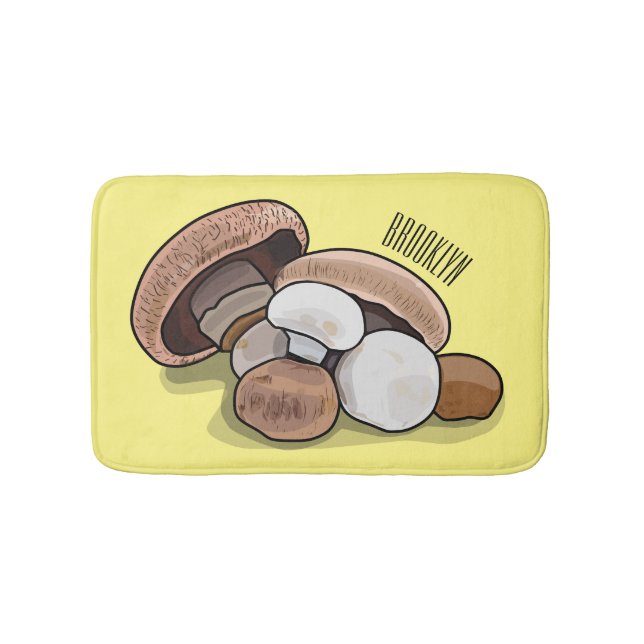 Skymda tecknad illustration badrumsmatta (Framsidan)