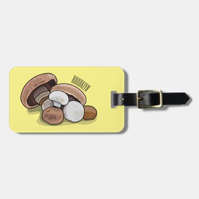 Skymda tecknad illustration bagagebricka (Horisontell Framsida)