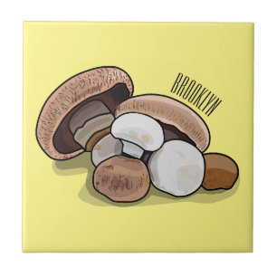 Skymda tecknad illustration kakelplatta