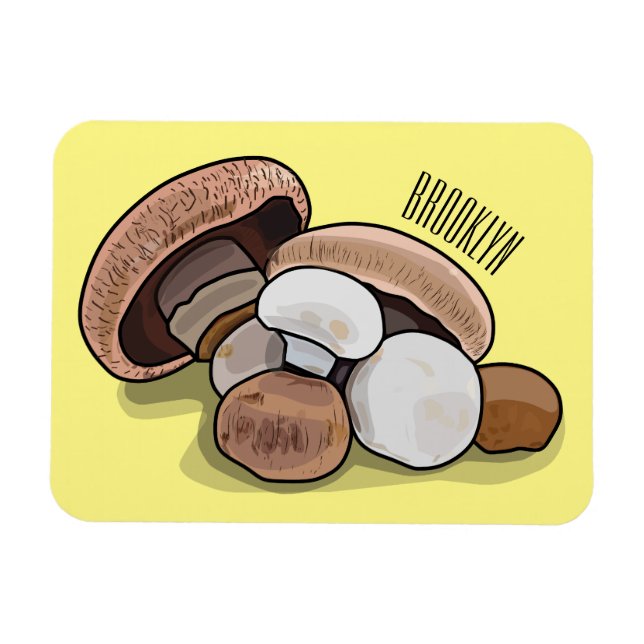 Skymda tecknad illustration magnet (Horisontell)
