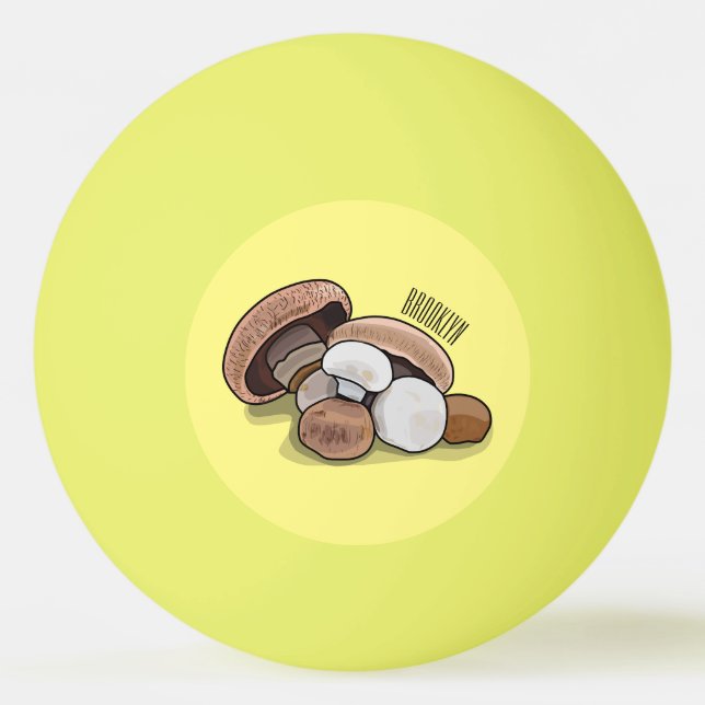 Skymda tecknad illustration pingisboll (Framsidan)
