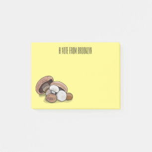 Skymda tecknad illustration post-it block