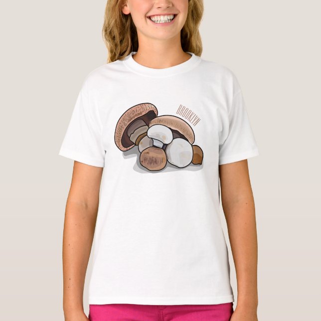 Skymda tecknad illustration t shirt (Framsida)