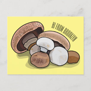 Skymda tecknad illustration vykort