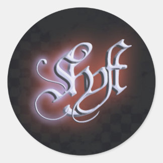 Skymfklister Runt Klistermärke