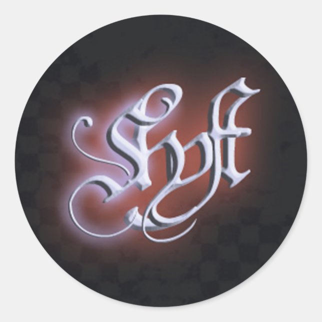 Skymfklister Runt Klistermärke (Framsida)