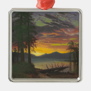 Skymning Lake Tahoe, c.1870s (olja på kanfas) Julgransprydnad Metall