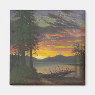 Skymning Lake Tahoe, c.1870s (olja på kanfas) Magnet