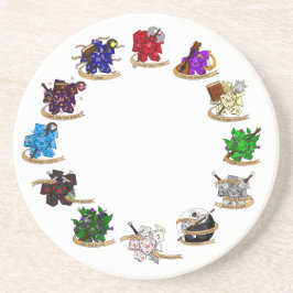 Skymning och drakmer av klass Dice-design Underlägg