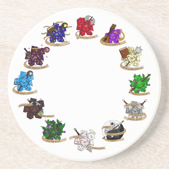 Skymning och drakmer av klass Dice-design Underlägg (Framsidan)