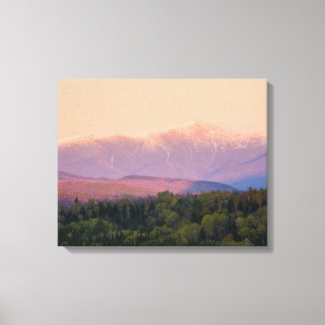 Skymning och Mount Washington i New Hampshire Canvastryck (Framsida)