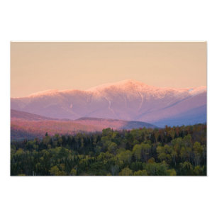 Skymning och Mount Washington i New Hampshire Fototryck