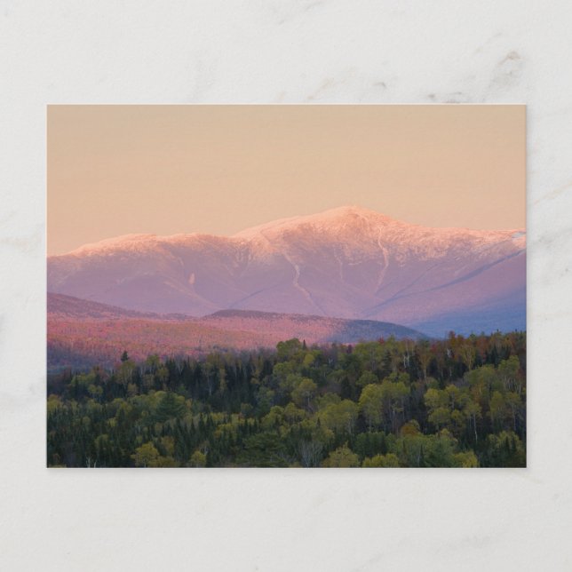Skymning och Mount Washington i New Hampshire Vykort (Framsida)
