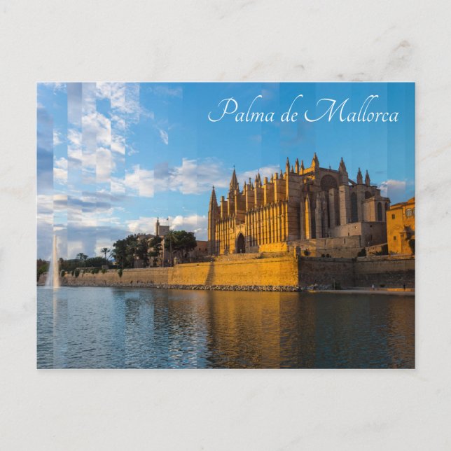 Skymning över katedralen i Palma de Mallorca Vykort (Framsida)