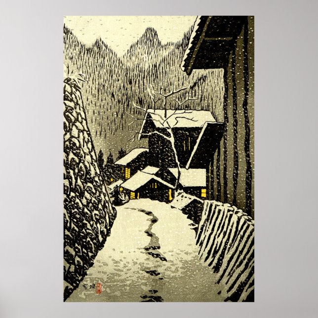 Skymning vid Minakami Kasamatsu Shiro 1958 Poster (Framsidan)