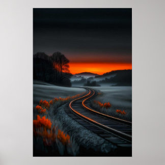 Skymningsräls: Vägen mot horisonten Poster