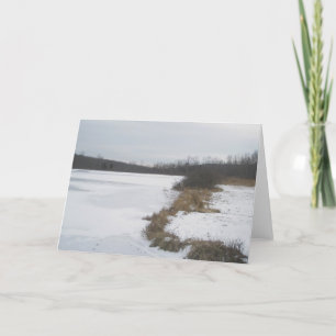 Skymount Pond i vinter Helgkort