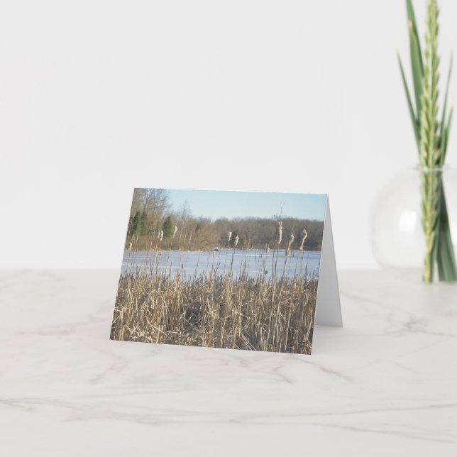 Skymount Pond in Ice Note-kort Kort (Framsida)