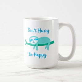 Skynda dig inte, Lycklig Sloth Kaffemugg