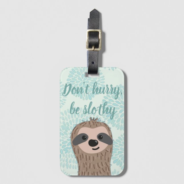 Skynda dig inte, var långsam, tyst, soffert bagagebricka (Framsida vertikal)