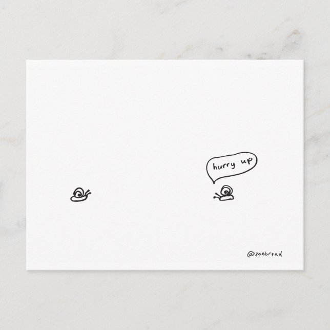 skynda på vykort (Framsida)