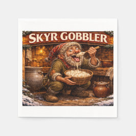 Skyr-gnuggaren isländska julpojken pappersservett