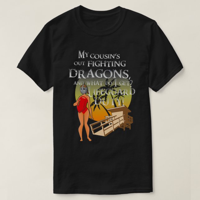 Skyrim Female Lifeguard Duty T Shirt (Design framsida)